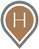 Harlow Apartments logo with a letter h - Smyrna, GA